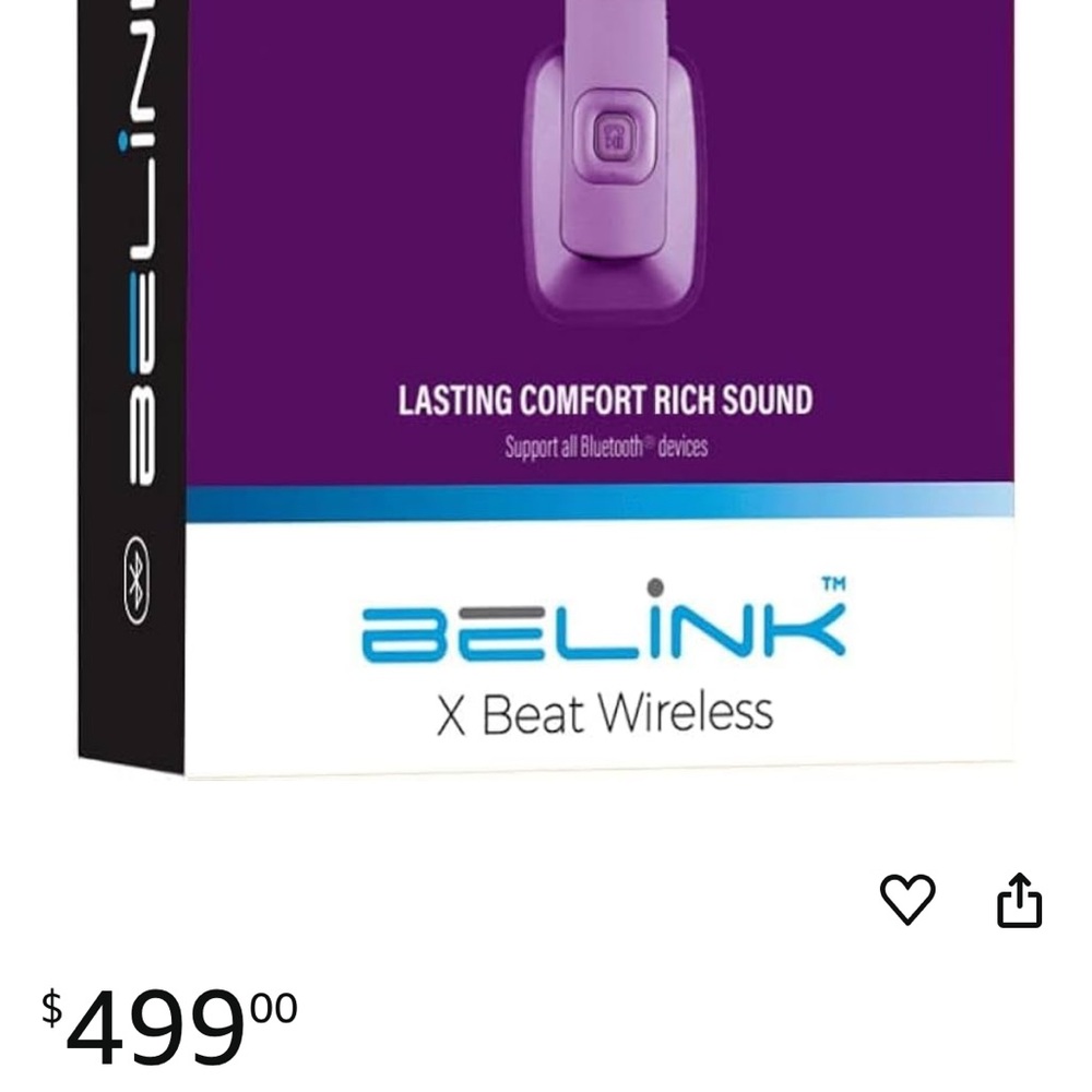 Belink X Beat Wireless Headphones - Purple